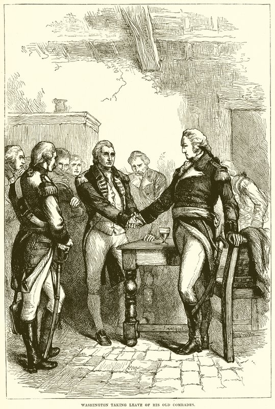 Washington taking leave of his old Comrades by English School