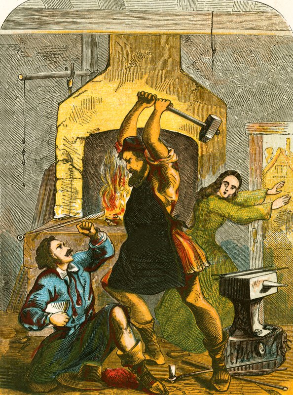 Wat Tyler kills the tax gatherer by English School