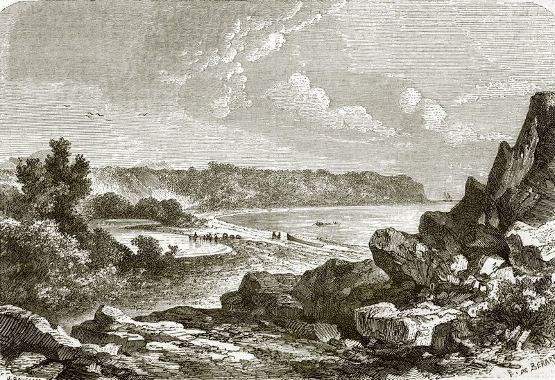 Watering-Place, Charles Island by English School