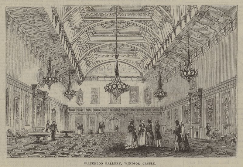 Waterloo Gallery, Windsor Castle by English School