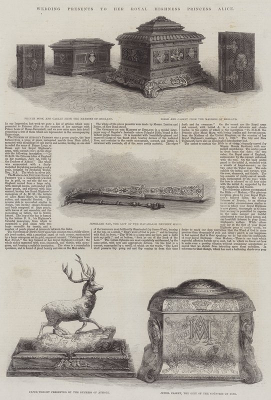 Wedding Presents to Her Royal Highness Princess Alice by English School