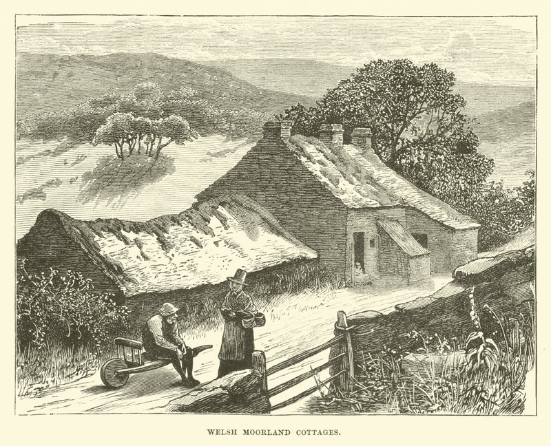 Welsh Moorland Cottages by English School