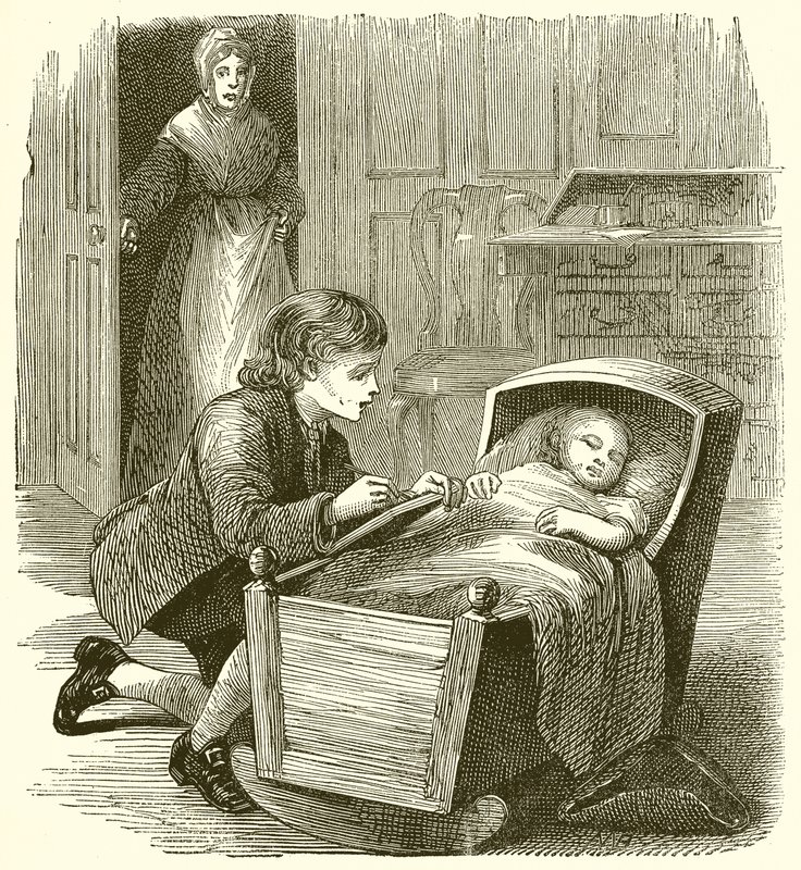 West Drawing the Little Sleeper by English School