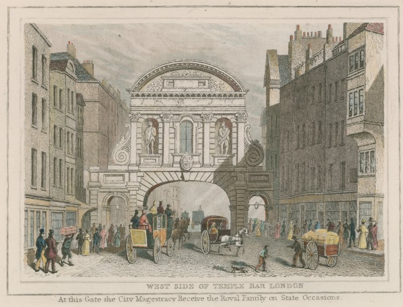 West Side of Temple Bar by English School