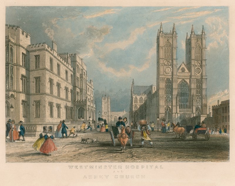 Westminster Hospital and Abbey Church by English School