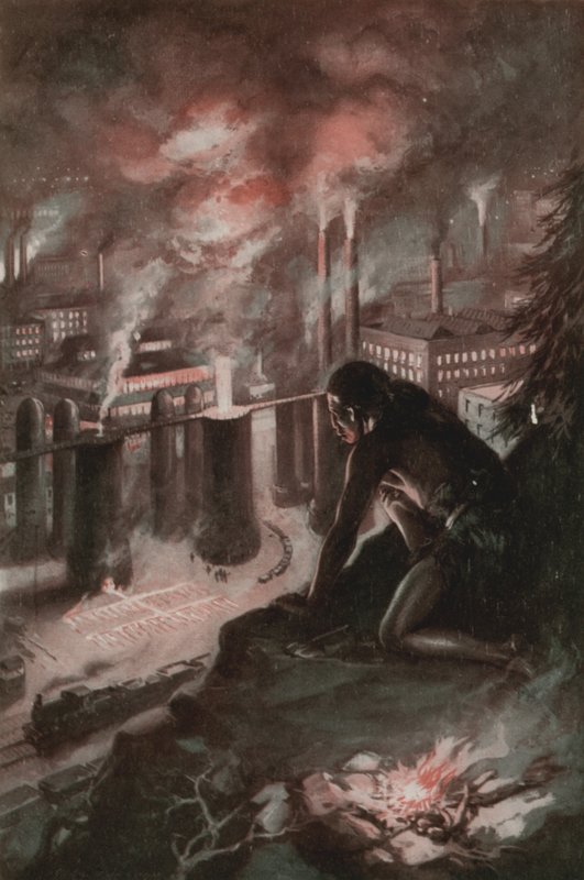 What the First Man Saw in the Fire by English School