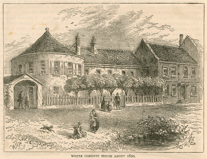 White Conduit House, Pentonville, London, about 1820 by English School