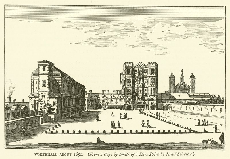 Whitehall About 1650, from a Copy by Smith of a Rare Print by Israel Silvestre by English School