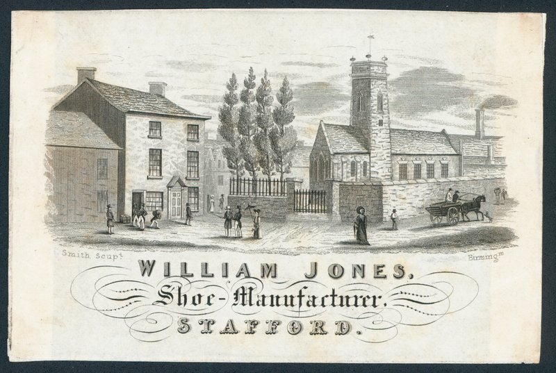 William Jones, Shoe Manufacturer, Trade Card by English School