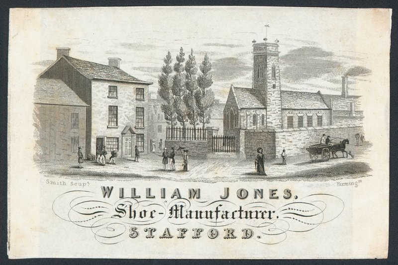 William Jones, Shoe Manufacturer, Trade Card by English School