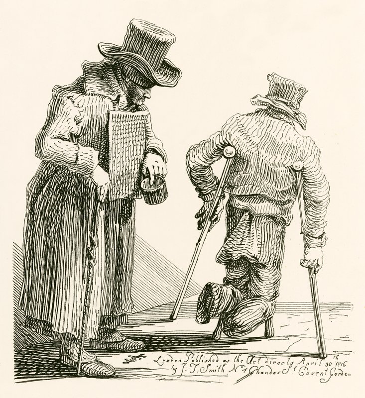 William Kinlock, a Blind Beggar, Who Lost His Sight at Gibraltar by English School