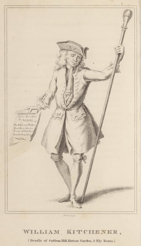 William Kitchener, Beadle of Saffron Hill, Hatton Garden, and Ely Rents by English School