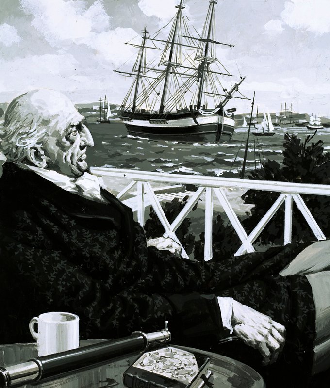 William Turner Would Sit for Hours Watching the Sailing Ships Go By by English School