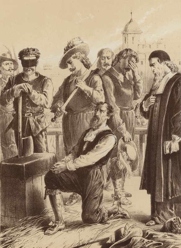 William Viscount Stafford, "He knelt down before the block" by English School