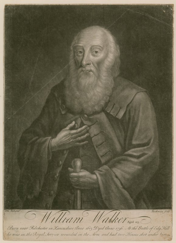 William Walker, at the age of 123, born in 1613, died 1736 by English School