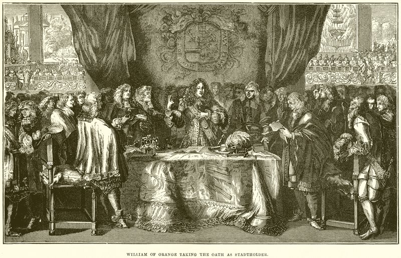 William of Orange taking the Oath as Stadtholder by English School