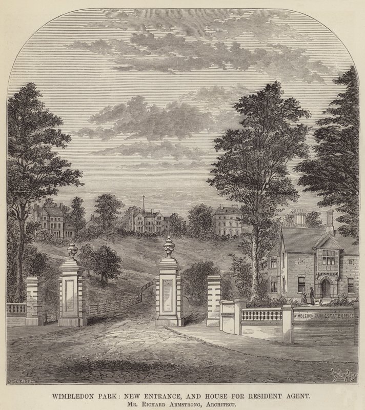Wimbledon Park, New Entrance, and House for Resident Agent by English School
