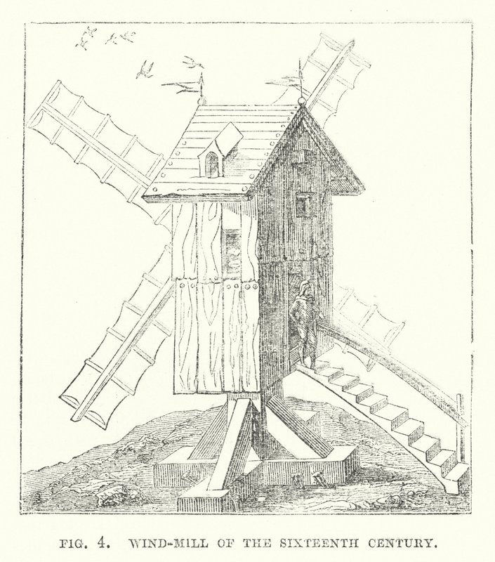 Wind-mill of the sixteenth century by English School