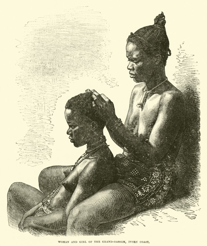 Woman and girl of the Grand-Bassam, Ivory Coast by English School