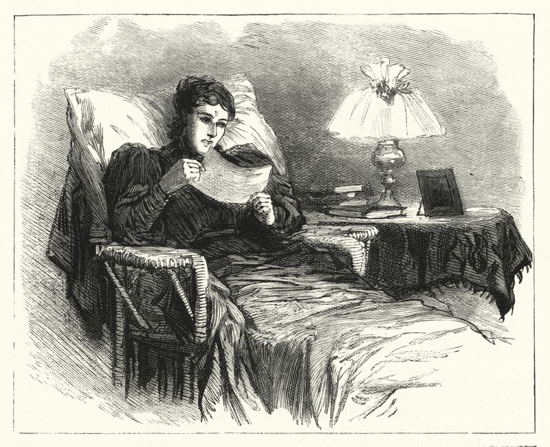 Woman learning of a bank failure and the loss of her money by English School