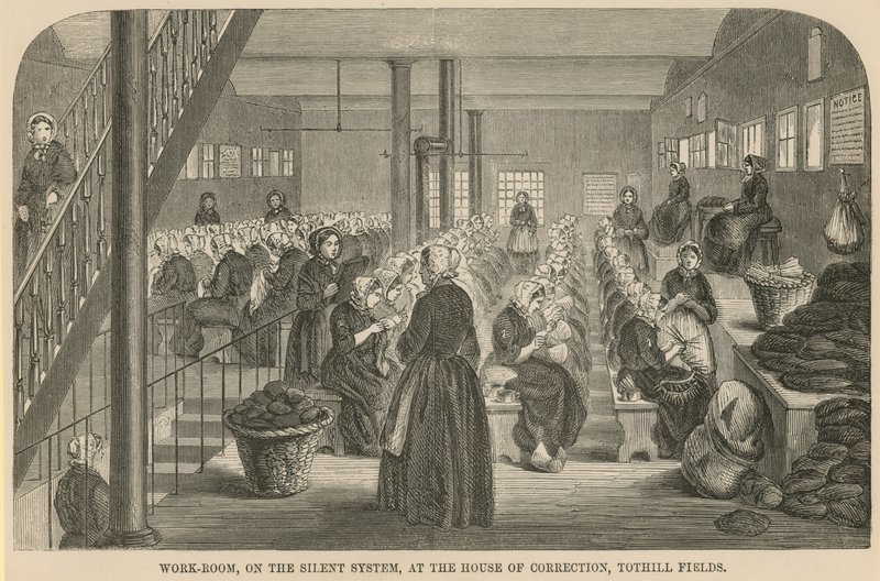 Work Room at the Tothill Fields House of Correction by English School