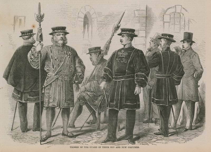 Yeomen of the Guard in Their Old and New Costumes by English School