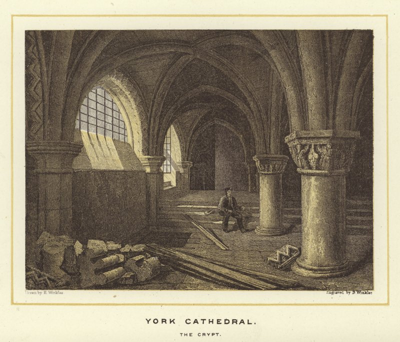 York Cathedral, the Crypt by English School