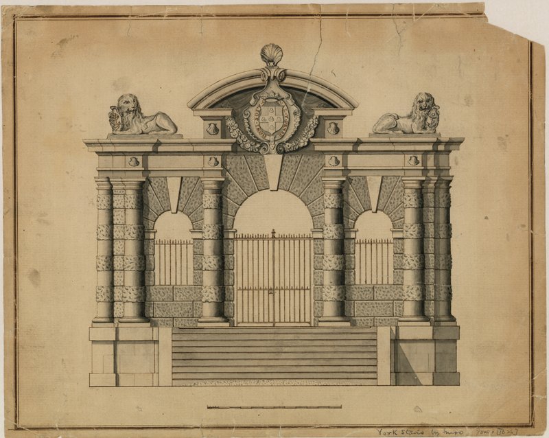 York Stairs by Inigo Jones, c 1626 by English School