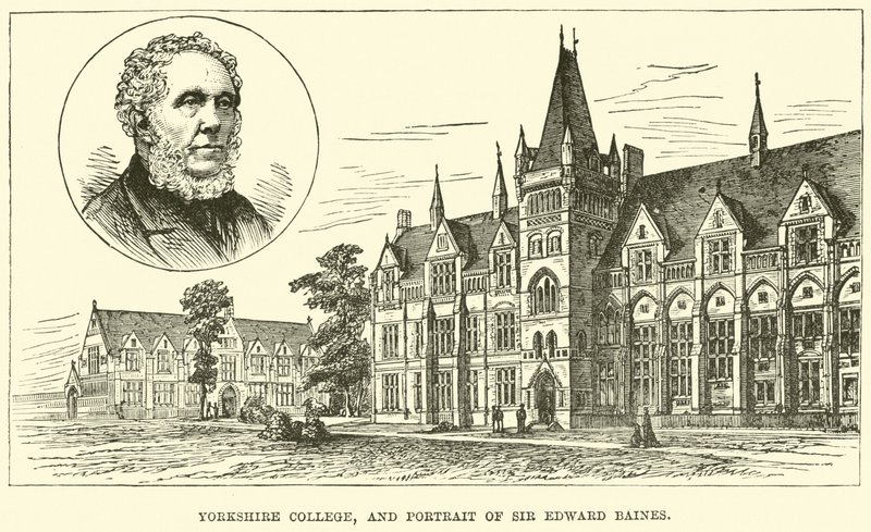 Yorkshire College, and portrait of Sir Edward Baines by English School