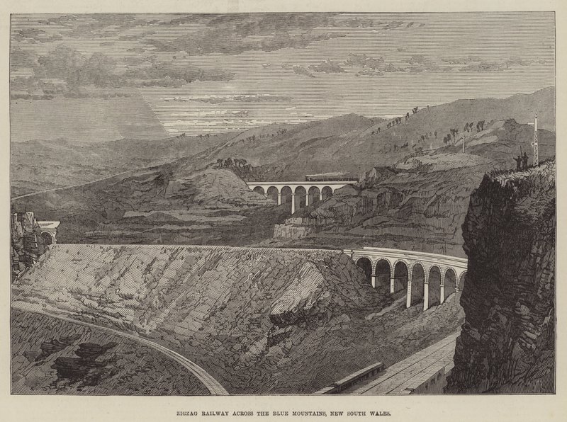 Zigzag Railway across the Blue Mountains, New South Wales by English School