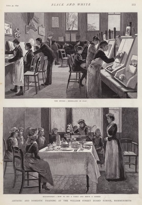 Artistic and domestic training at the William Street Board School, Hammersmith, London by Enoch Ward