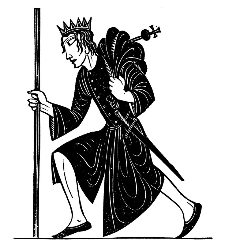 Title illustration for King Henry IV, First Part, by William Shakespeare by Eric Gill