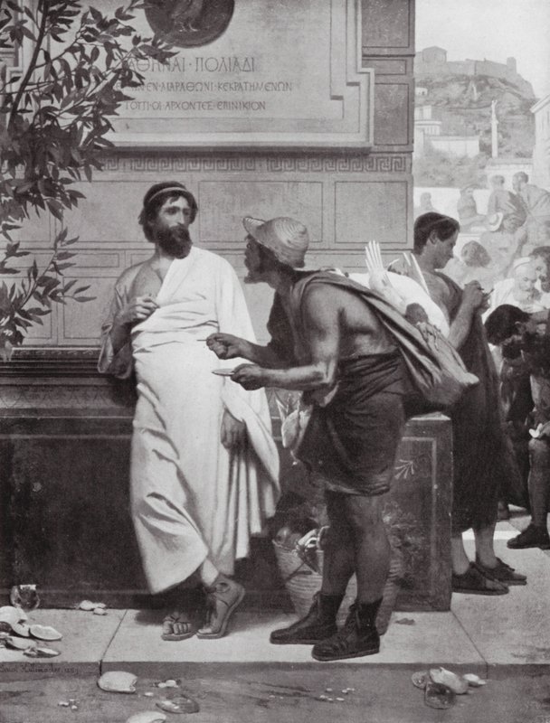 Aristides and the Peasant by Ernest (1818 87) Hillemacher