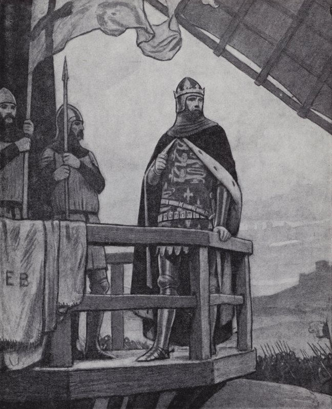 King Edward III at the Battle of Crecy, France, 26 August 1346 by Ernest (after) Board