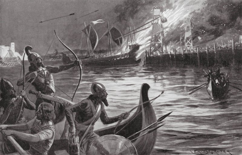 Siege of Tyre by Alexander the Great by Ernest (after) Prater