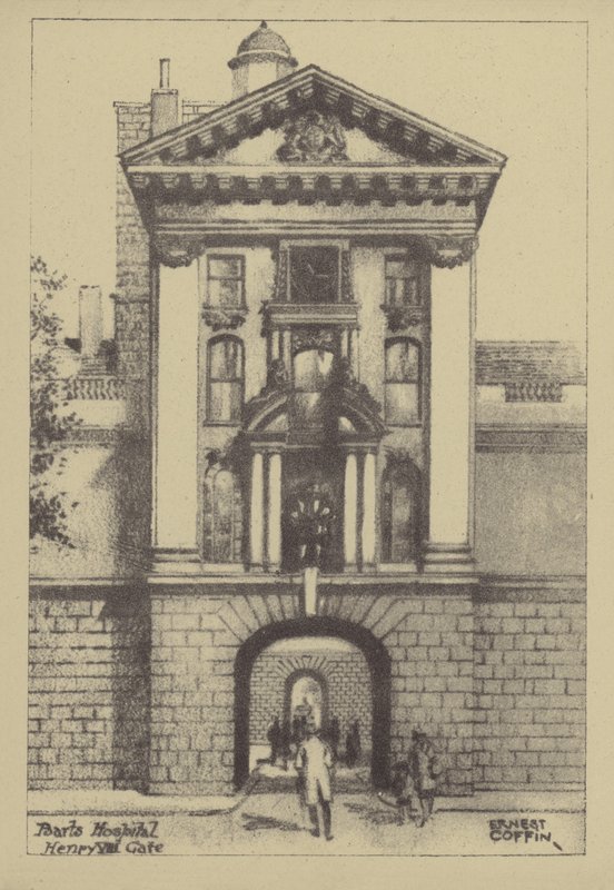 Barts Hospital, Henry VIII Gate by Ernest Coffin
