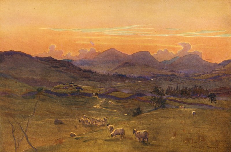 The Valley of the Ken, evening by Ernest Edward Briggs