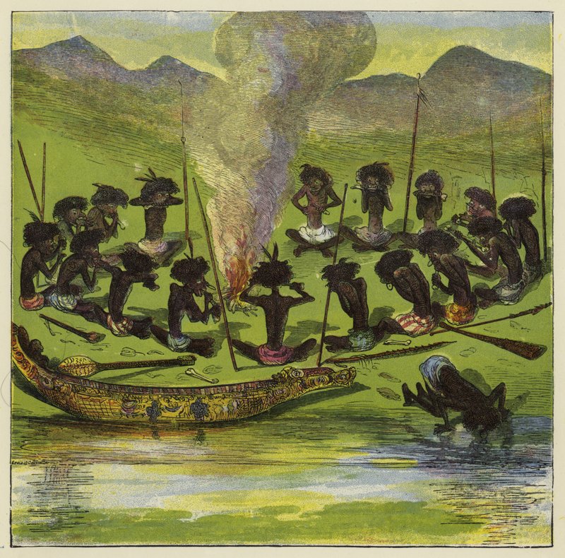 Ashanti Dinner Party by Ernest Henry Griset