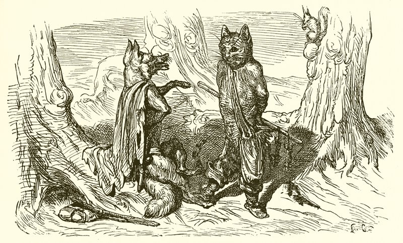 The Cat and the Fox by Ernest Henry Griset
