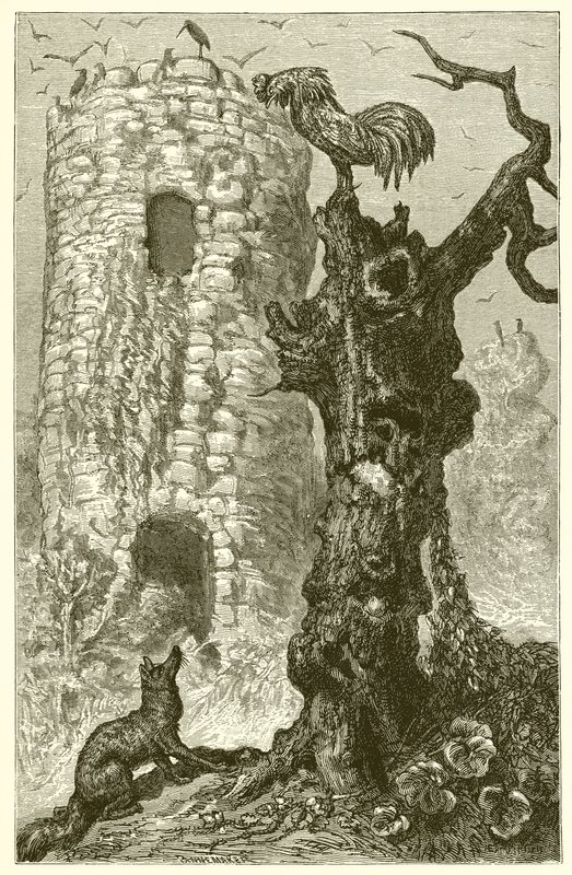 The Cock and the Fox by Ernest Henry Griset