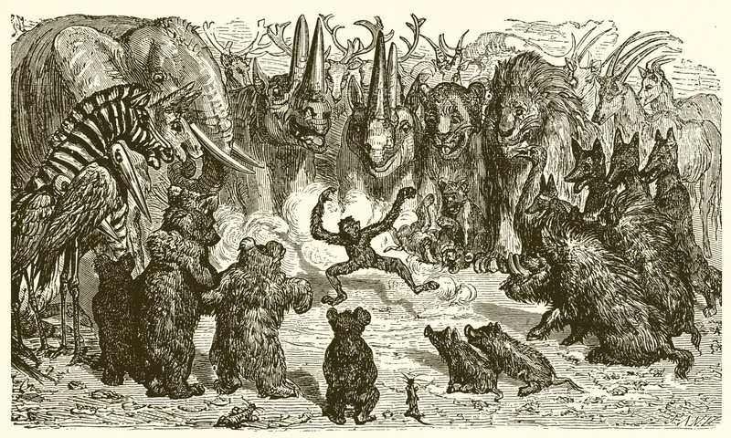 The Fox and the Ape by Ernest Henry Griset