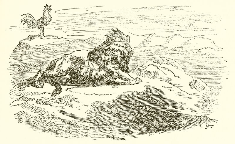 The Lion and the Elephant by Ernest Henry Griset