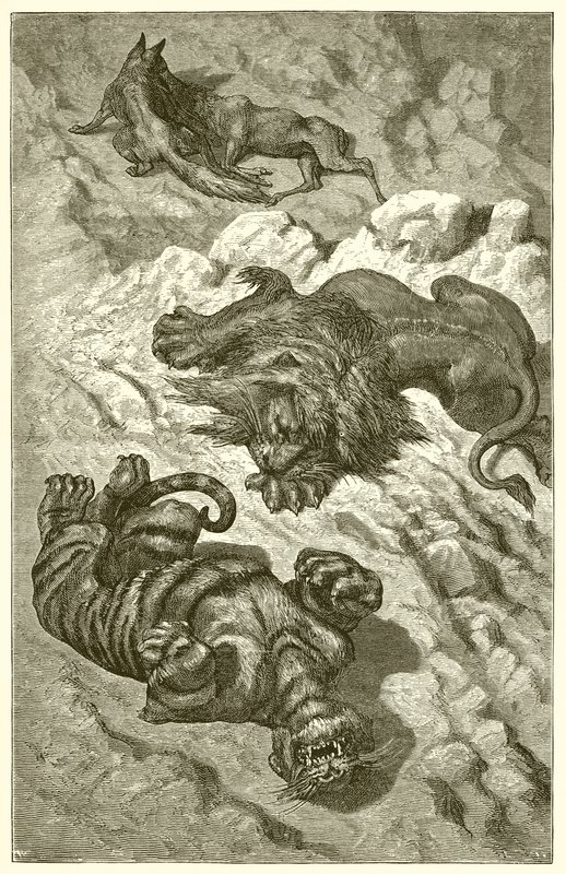 The Lion, the Tiger, and the Fox by Ernest Henry Griset