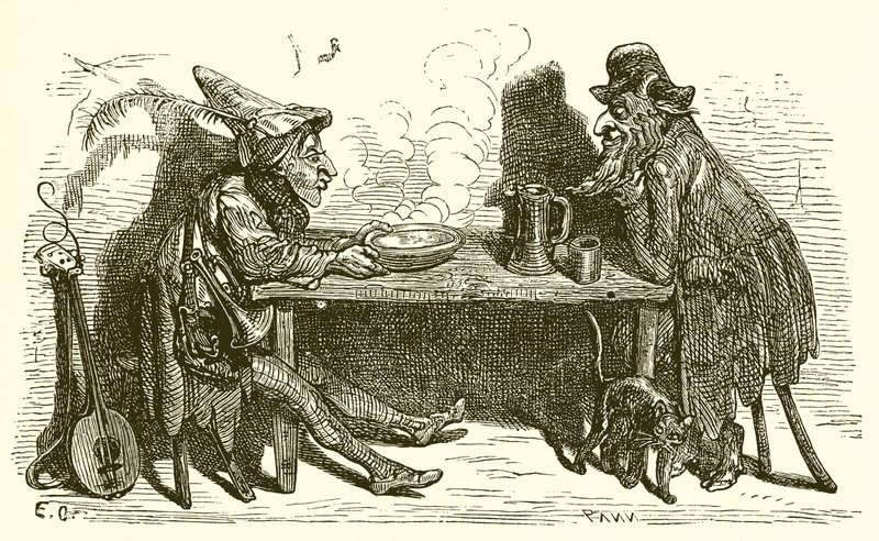 The Satyr and the Traveller by Ernest Henry Griset