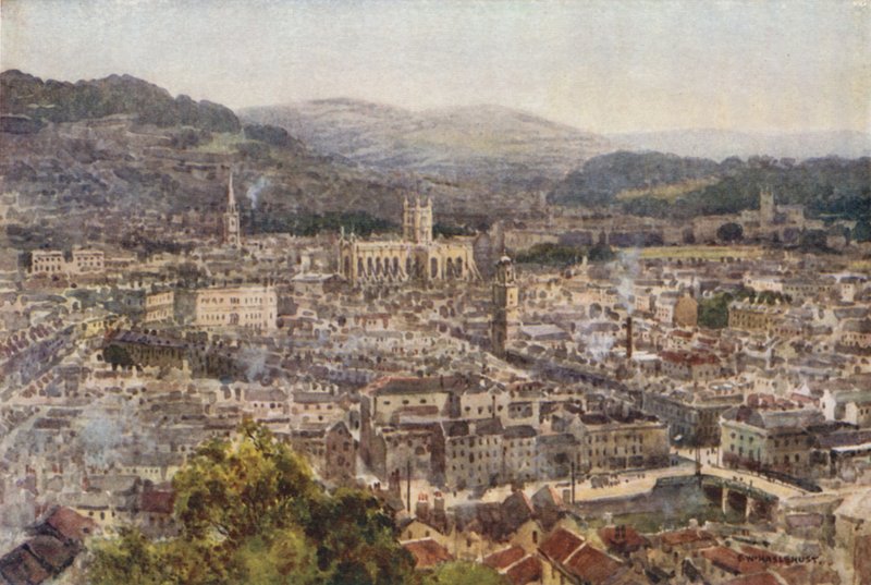 Bath from Beechen Cliff by Ernest William Haslehust
