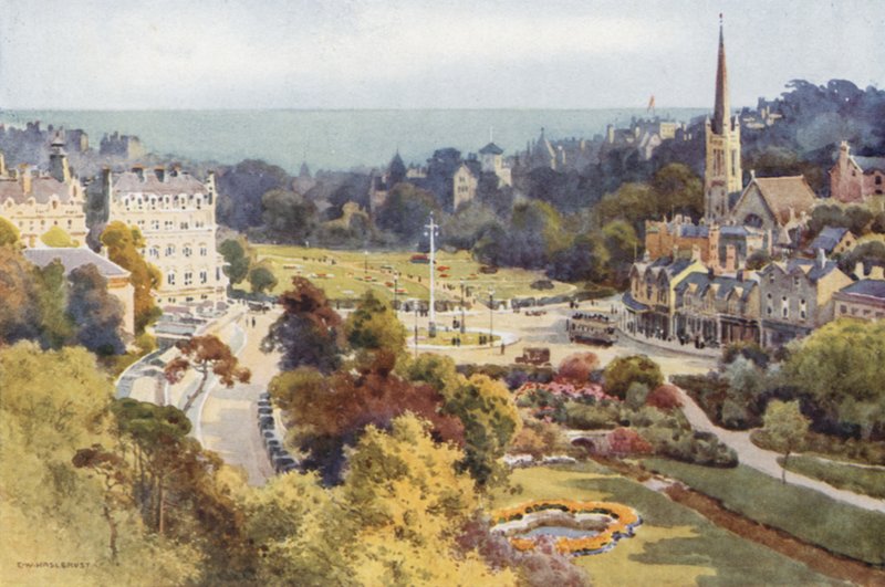 Bournemouth: The Square and Garden from Mont Dore by Ernest William Haslehust