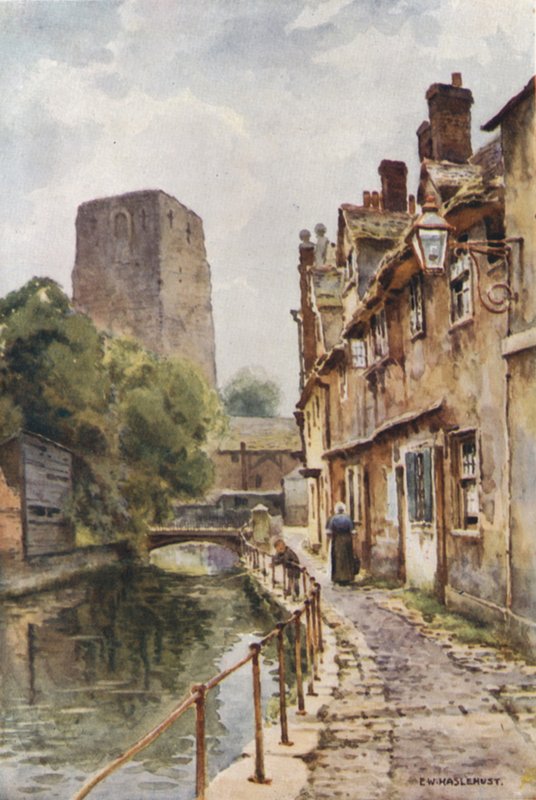 Fisher Row and Remains of Oxford Castle by Ernest William Haslehust