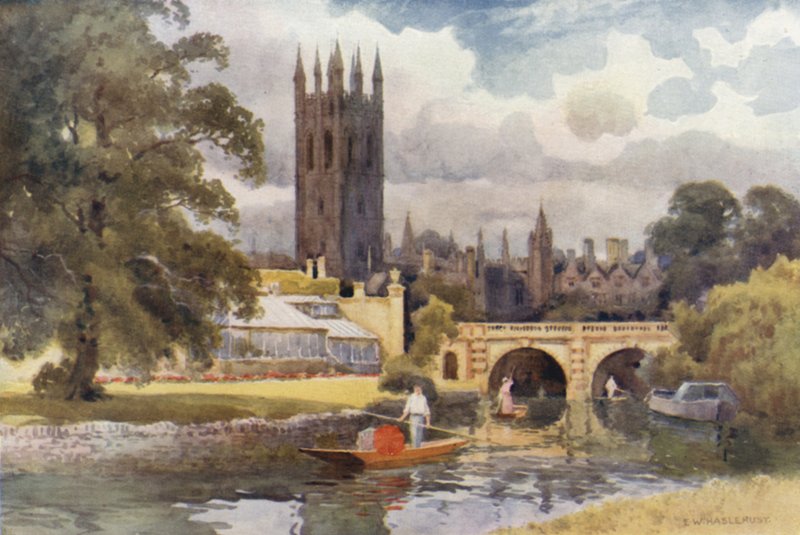 Magdalen College from the Cherwell by Ernest William Haslehust