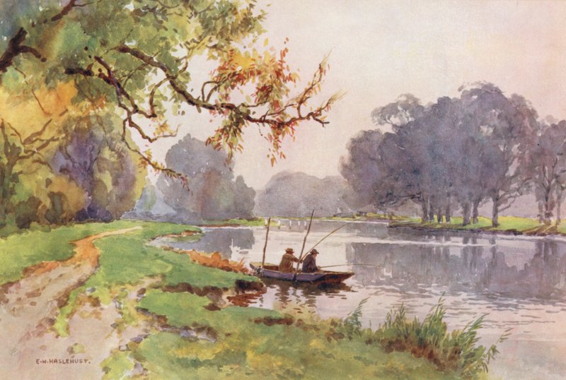 River Thames: Above the Lock, Weybridge by Ernest William Haslehust
