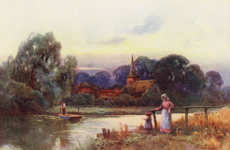River Thames: Moulsford Ferry by Ernest William Haslehust